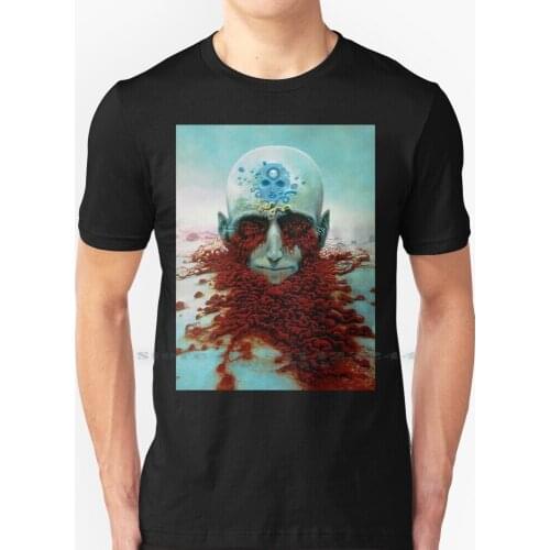 Untitled ( Decomposition ) By Zdzis?aw Beksiński T Shirt 100% Pure Cotton Decomposition Corruption Atmospheric Phenomenon