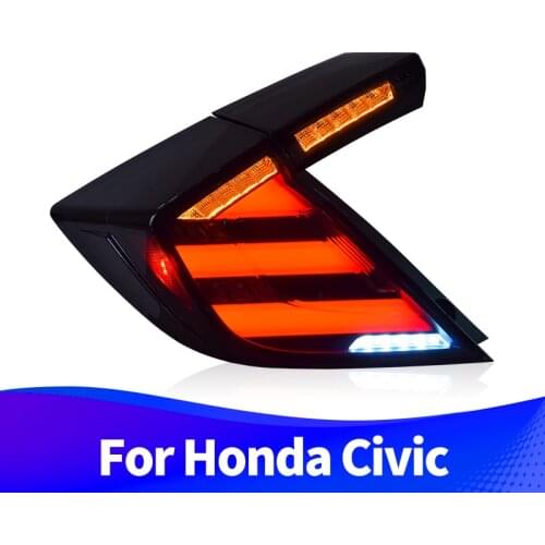 Taillight Assembly for Honda Civic Hatchback LED sequential turn signal LED running light LED brake light LED reverse light