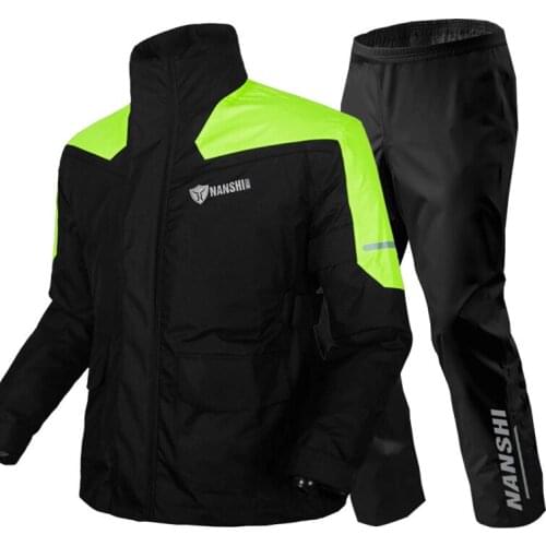 Motorcycle Raincoat Rain Pants Suit Split Waterproof Mens Motorcycle Riding Thick Full Body Rainproof Raincoat Jacket