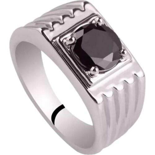 Real solid S925 pure silver simulated diamond ring online celebrity live broadcast men fashion ring heart and arrow diamond ring