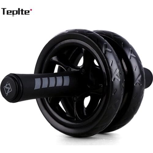 Men Muscle Exercise Equipment Home Fitness Equipment Double Wheel Abdominal Power Wheel Ab Roller Gym Roller Trainer No Noise