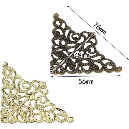 New 20PCS DIY Decorative Metal Corners Antique Wooden Case Jewelry Box Book Photo Album Corner Decor Protector Your Desk