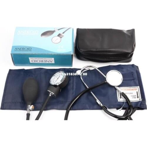 2018 Blood Pressure Monitor Meter Tonometer Cuff Stethoscope Kit Travel aneroid Sphygmomanometer