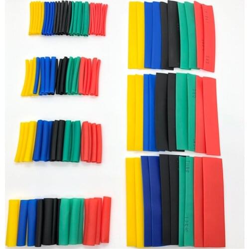 Cable Protector Heat Shrink Tubes Box Sleeved Pvc Wrapping For Wires Protection With Glue Tubing Kit Connectors Set insulation
