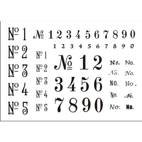 CLEAR STAMP number DIY Scrapbook Card album paper craft silicon rubber roller transparent stamps 177