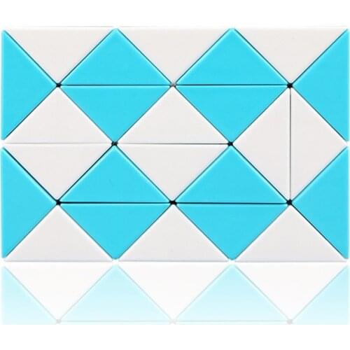 QiYi 24 Blocks Magic Ruler Cube multicolor Strange-shape Education Puzzle Children Puzzle Magic Snake Cubes Kids Toy Gift