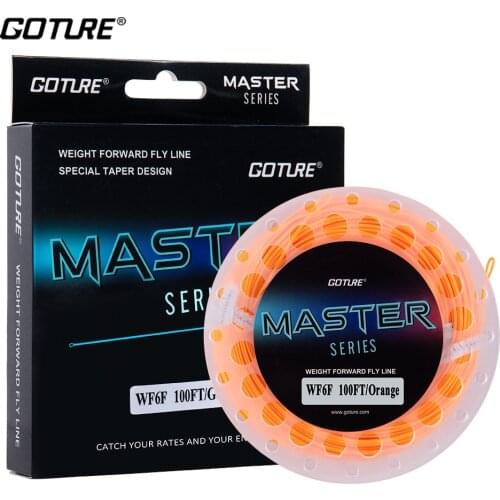 Goture Master Fly Fishing Line Weight Forward Floating 90FT/100FT Multy Size 4 Colors Fishing Line For Fly Fishing Tackle