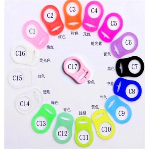 Clear food grade MAM silicone baby mam pacifier Rings Holder Clips soother holder rings 20mm for ribbon B03