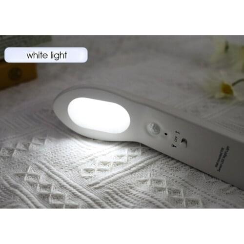 LED Human Body Induction Night Light Lamp USB Rechargeable PIR Infrared Motion Sensor Bedside Wall Aisle Lights
