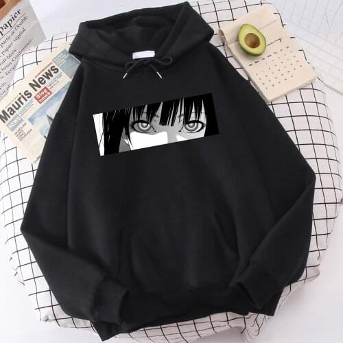 Kakegurui japan style anime girl eyes Men Hoodies Sweatshirt Harajuku Streetwear 2020 Winter Bodywarmer Pullover Fleece Clothes