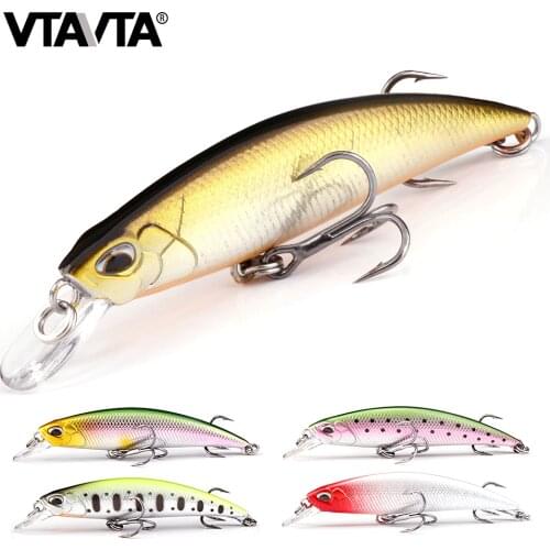 VTAVTA 70mm 9g Sinking Wobblers Fishing Lure Black Minnow Lures Hard Artificial Bait For Pike Crankbaits Fishing Tackle 2021