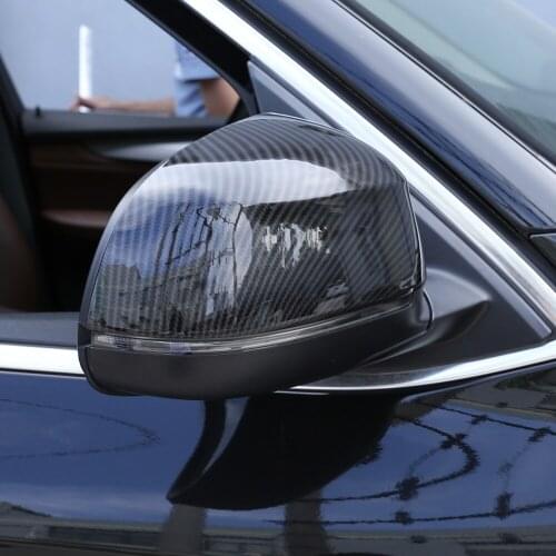 1Pair Rearview Add-on Side Mirror Covers Caps Exterior Accessories for BMW X3 X4 2014-2017 X5 2014-2019 X7 2009