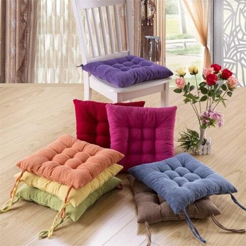 1pcs 40x40cm Home Office Soft Polyester Square Thick Cotton Seat Cushion Buttocks Chair Cushion Pads