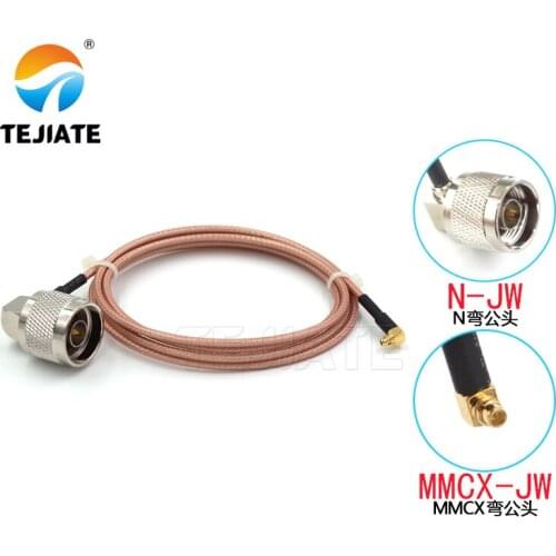 1PCS TEJIATE Adapter Cable N To MMCX Type NJW Convert MMCXJW 8-90CM 1M 1.5M 2M Length Connector RG316 Wire