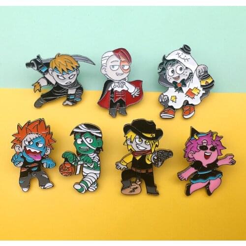 10pcs/lot Anime my hero academia Alloy badge collection New Year Birthday Gift toy gift