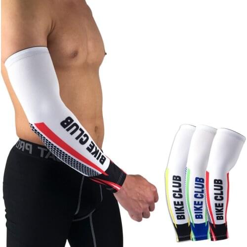 2PCS Printed Compression Arm Guards Fitness Basketball Elbow Pads Riding Sun Protection Sleeves Outdoor Sports UV Protection