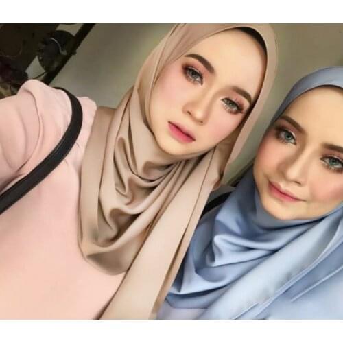 2018 New Spring Autumn Women Luxury Brand Scarves Solid Colors Silk Scarf Plus Size 75x180cm Silk Shawl hijab scarf 15 colors