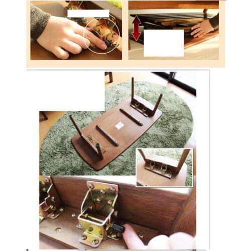 4Pcs/set Iron Locking Folding Table Chair Leg Brackets Hinges for Home Furniture Leg Folding Hinge Bracket Hardware Tool