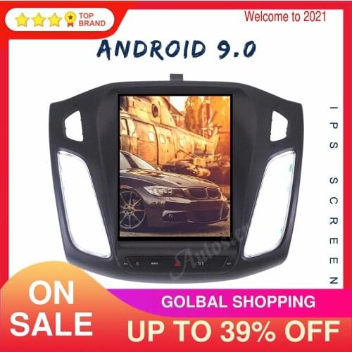 4G+128GB Android 9.0 For Ford Focus 2012-2019 Tesla Style Car GPS Navigation Radio Head Unit Multimedia Player With Android Auto