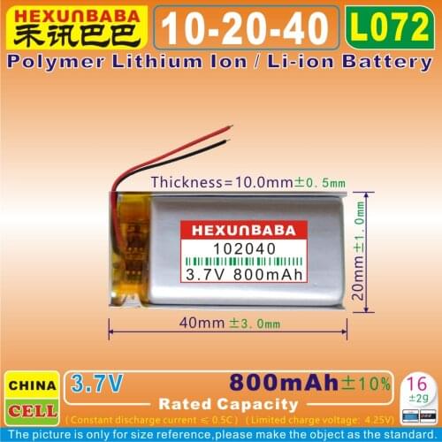 5pcs [L072] 3.7V 200mAh,[302040] PLIB; polymer lithium ion / Li-ion battery for SMART WATCH,mp4,cell phone,DVD,SPEAKER,GPS,mp3