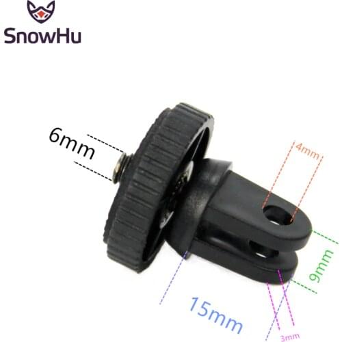 SnowHu For Mini Tripod Mount adaptor/adapter screw for Gopro Hero 9 8 7 6 5 4 For Yi 4K sjcam Camera accessories camera GP60B