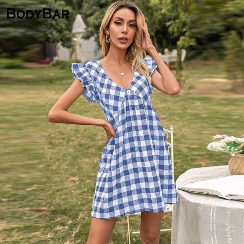 Летние платья в клетку Ang fou China At AliExpress