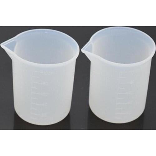 Free shipping 100pcs 100ml Silicone Lab Measuring Cup Graduated Beaker Cooking Baking Kitchen Measuring Tools Wholesale