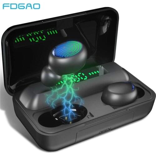Wireless Headphones TWS Bluetooth 5.0 Earbuds Noise Cancelling Headset with Charging Case LED Display Waterproof Sports Earphone