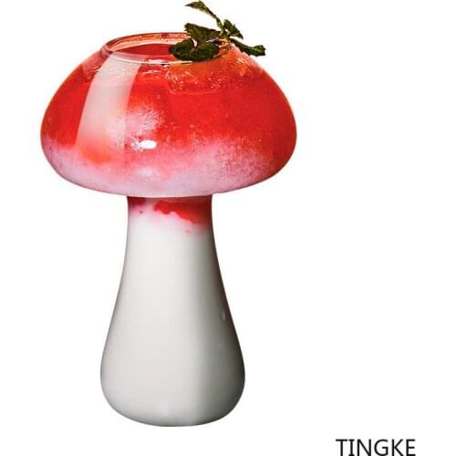 Mushroom Cocktail Glass Creative Molecule Food Bar Special Wine Glass Party Cocktail Glass 280ml Wine Glasses Goblet Cooler Cup