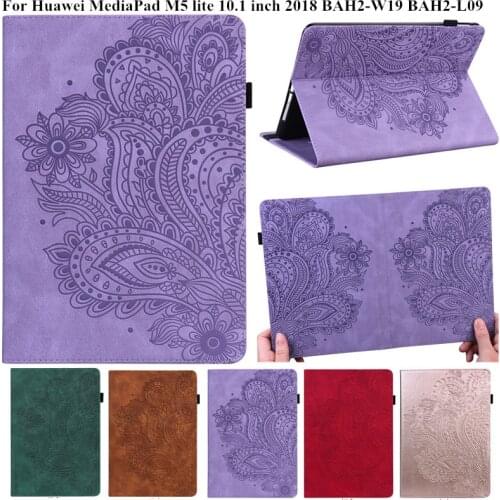3D Flower Embossed Case for Huawei MediaPad M5 Lite 10 Soft Silicone Back Tablet Cover for Huawei MediaPad Media Pad M5 Lite 10