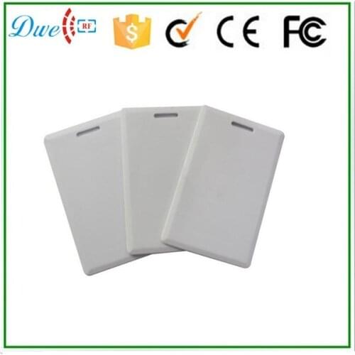 DWE CC RF Free shipping 10pcs per lot TK4100 1.8MM Clamshell PVC rfid cards for access control system