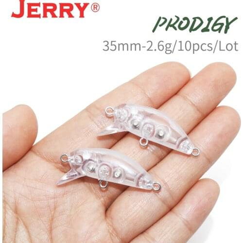 Jerry Prodigy 10pieces 35mm Fishing Lure Blank Body High Quality Plastic Unpainted Sinking Wobbler Crank Baits