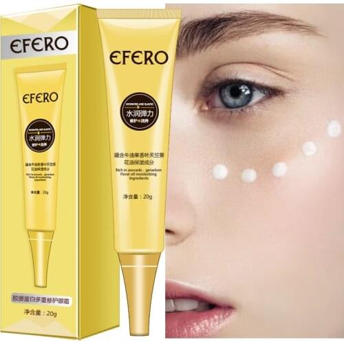 EFERO Collagen Eye Cream Remove Eye Bags Dark Circles Anti-Wrinkle Anti-Aging Lift Tighten Eye Skin Moisturizing Eye Cream 20g