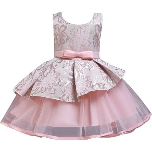 Elegant Flower Girls Holy Party Dresses Teenagers Kids Princess Birthday Baptism Dress Prom Performance Show Girls Party Dress