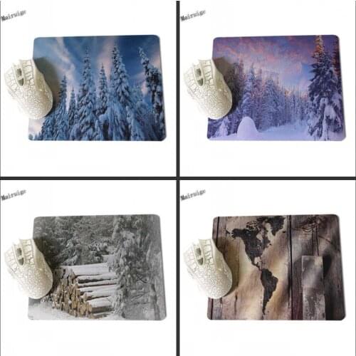 Mairuige Tree Covered By Snow Gamer Mouse Pad Game Carpet Size 18x22 and 25x29 Cm Gaming Mouse Pads Rubber Mousemats
