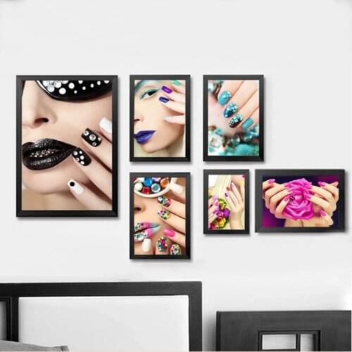 Canvas Painting Nordic Modern Fashion Beauty Nail Paintings Living Room Bar Coffee Shop Decorative Painting