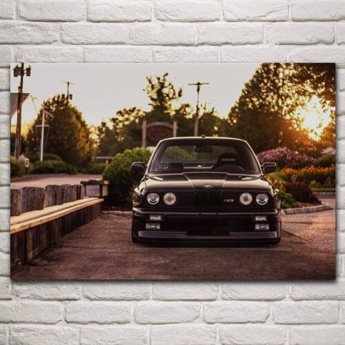 Classic m3 understatement tuning e30 sport car fanart living room home art decoration wood frame fabric poster KN958