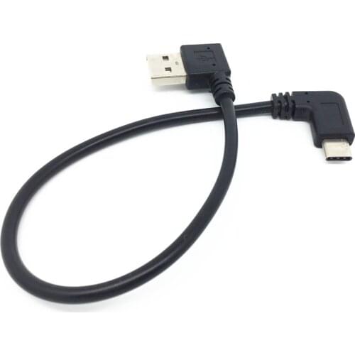 Short 25cm 90 Degree Angled USB Type C Cable Usb Type-c Cables for Xiaomi Mi6 6x MI5 5S 5S PLUS 5x 5c 4S 4C,REDMI PRO