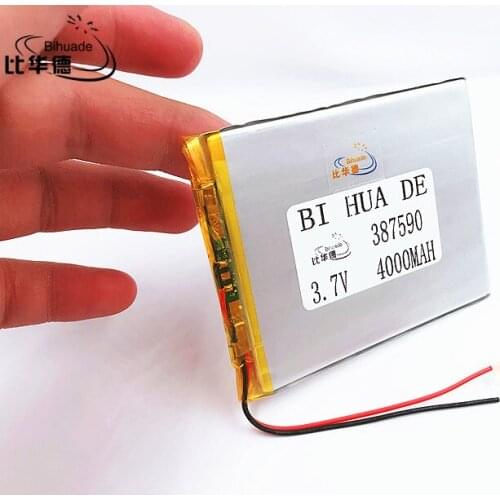 Li-po 387590 battery.3.7V 4000mah (polymer lithium ion battery) Li-ion battery for tablet pc 7 inch MP3 MP4