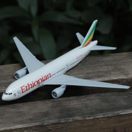 Ethiopian 777 Airplane Diecast Aircraft Model 6" Metal Aeroplane Home Office Decor Mini Moto Toys for Children