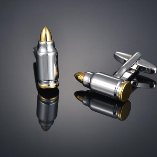 Fashion bullet accessories Cufflinks French long sleeve shirt with studs and Cufflinks