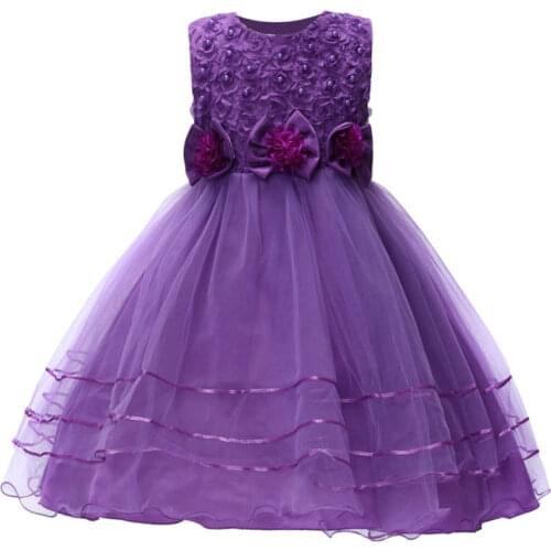 Fashion Kids Dresses For Girls Children Clothing Girl Dress Lace Bow Sleeveless Kids Dress Summer Princess Dresses 3-10Years