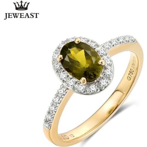 ENZO Natural topaz 18K Pure Gold 2020 New Hot Selling Top Ring Women Heart Shape Ring For Ladies Woman Genuine Jewelry