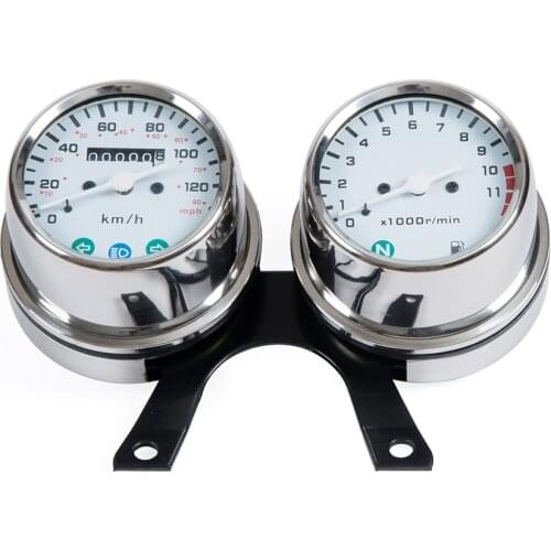 New Cafe Racer Universal Retro Motorcycle Mechanical Odometer High Quality Speedometer And Engine speed instrument