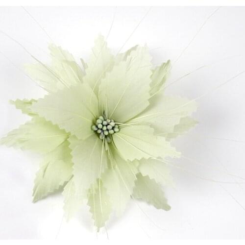 Wholesale Light Green Feathers Flower Natural Plumes DIY New Women Carnival Jewelry Accessory Wedding Corsage Decoration Crafts