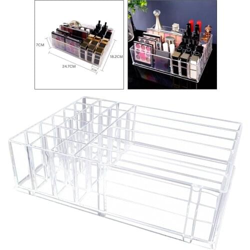Eyeshadow Palette Organizer Lipstick Makeup Cosmetic Countertop Storage Bracket Lipstick Clear Countertop Vanity Brush Holders