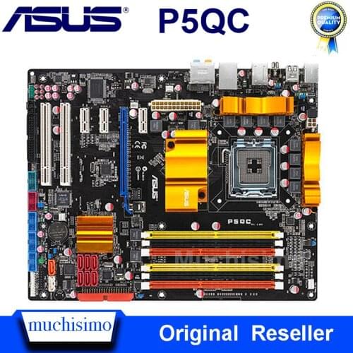 LGA 775 Asus P5QC Orginal Desktop Motherboard DDR2 DDR3 8GB 16GB LGA 775 USB2.0 IEEE 1394a SATA II Asus P5QC Used Mainboard ATX