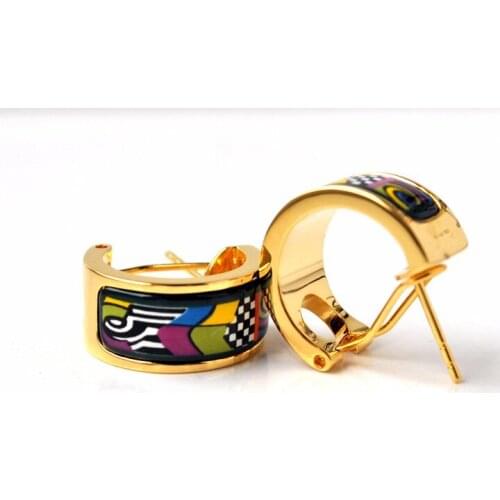 Cloisonne hand-painted enamel color European and American fashion jewelry