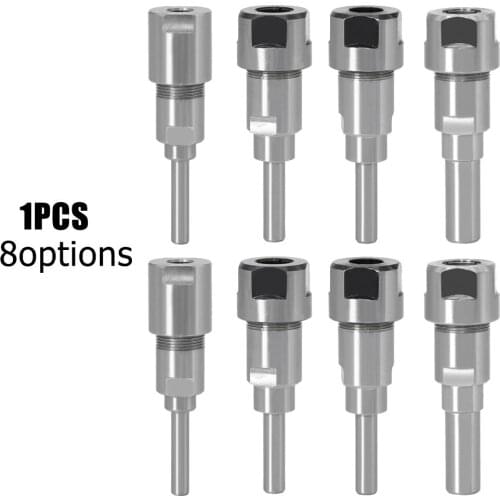 Router Bit Adaptor Collet Extension Rod Router Bits Adapter Extender For Milling Cutters 1/4 8mm 12mm Shank To 1/2