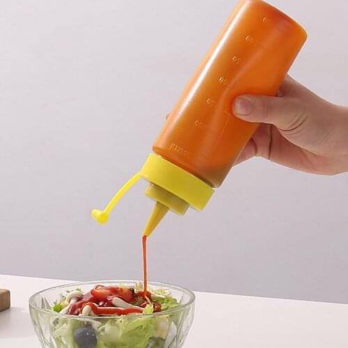 240ml Sauce Vinegar Oil Ketchup Gravy Cruet Kitchen Accessories Gravy Boat Plastic Condiment Dispenser 8.45oz Squeeze Bottle